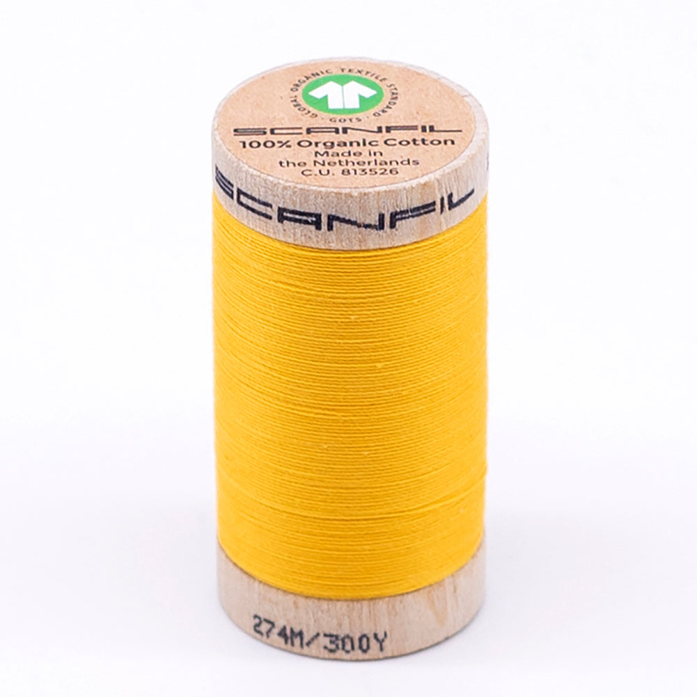 SCANFIL® 30wt Organic Pima Cotton Thread 300 yds - 4847 Banana SCANFIL® 30wt Organic Pima Cotton Thread 300 yds - 4847 Banana
