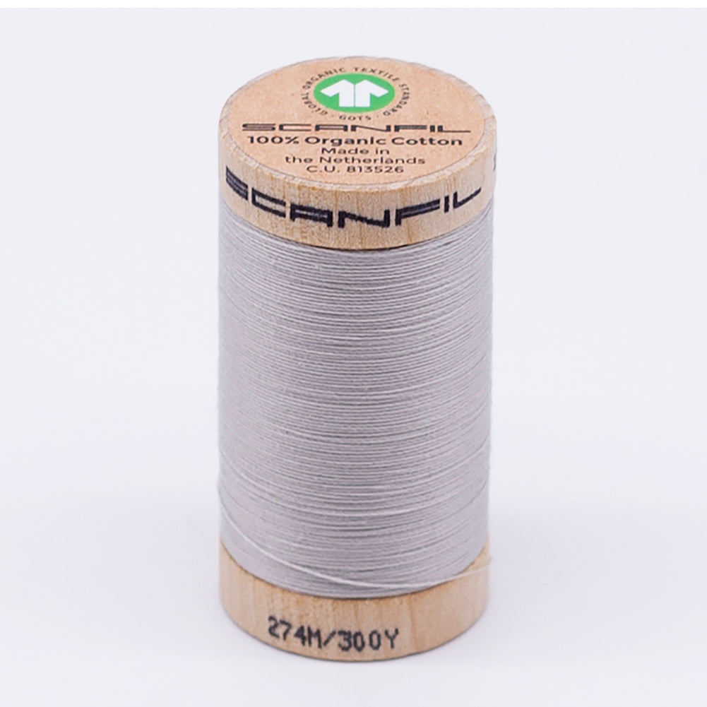 SCANFIL® 30wt Organic Pima Cotton Thread 300 yds - 4856 Silver Cloud SCANFIL® 30wt Organic Pima Cotton Thread 300 yds - 4856 Silver Cloud