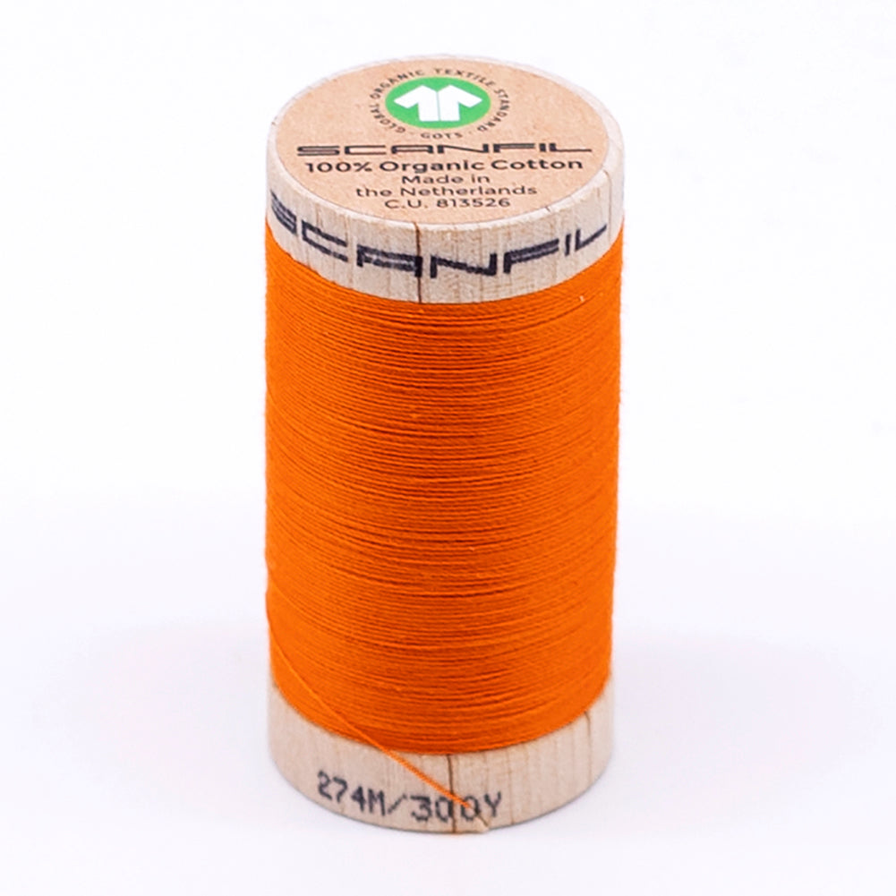 SCANFIL® 30wt Organic Pima Cotton Thread 300 yds - 4857 Tangelo SCANFIL® 30wt Organic Pima Cotton Thread 300 yds - 4857 Tangelo