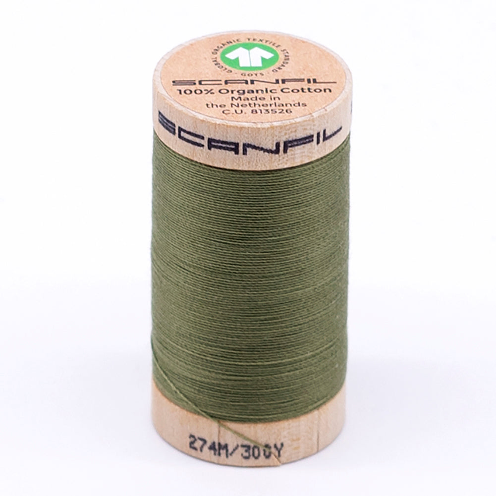 SCANFIL® 30wt Organic Pima Cotton Thread 300 yds - 4859 Sage SCANFIL® 30wt Organic Pima Cotton Thread 300 yds - 4859 Sage