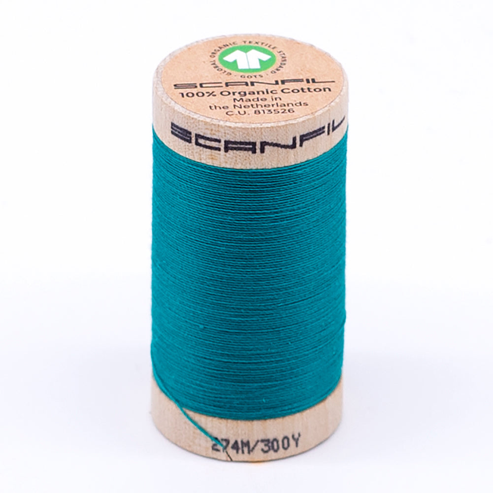 SCANFIL® 30wt Organic Pima Cotton Thread 300 yds - 4866 Tropical Green SCANFIL® 30wt Organic Pima Cotton Thread 300 yds - 4866 Tropical Green