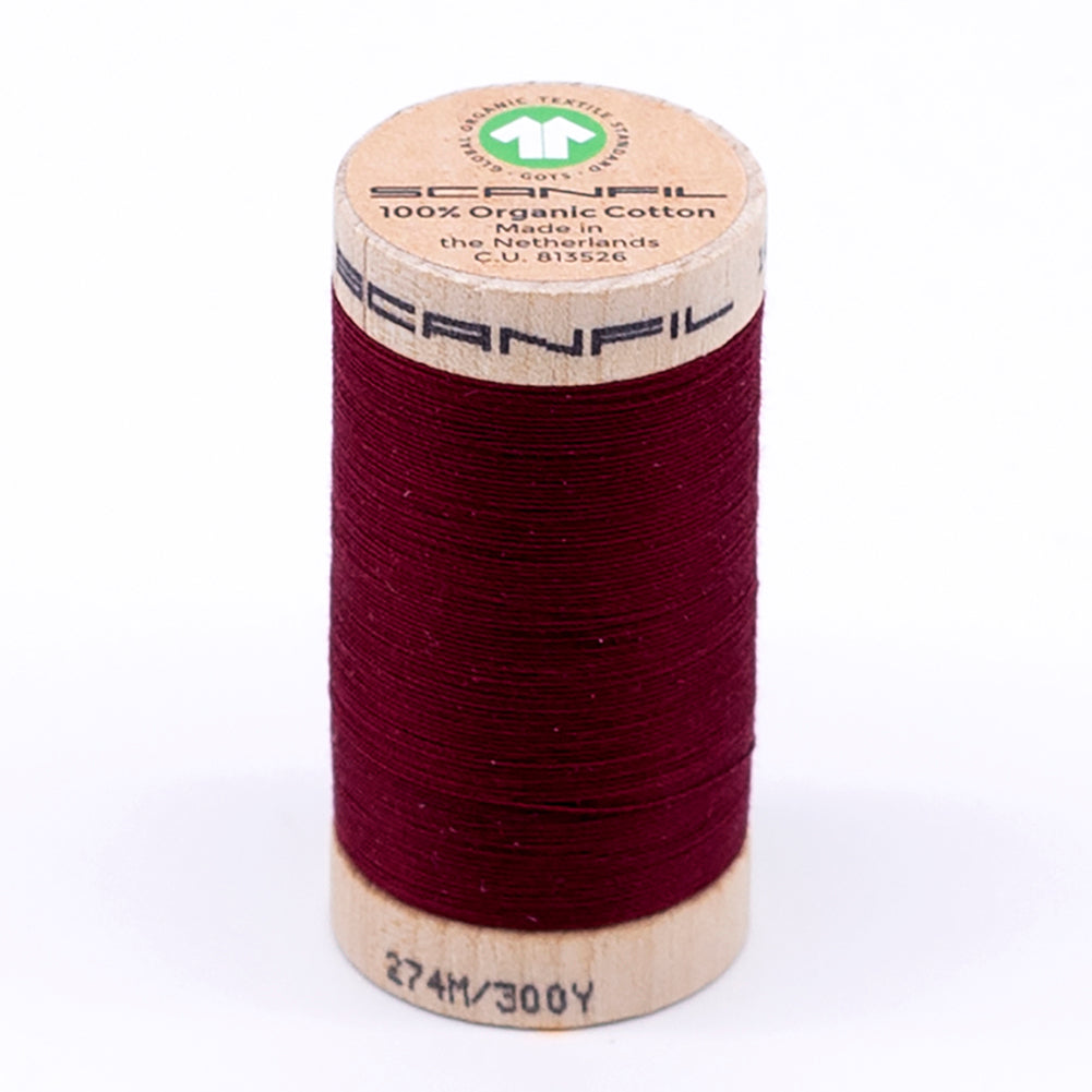 SCANFIL® 30wt Organic Pima Cotton Thread 300 yds - 4870 Rhubarb SCANFIL® 30wt Organic Pima Cotton Thread 300 yds - 4870 Rhubarb