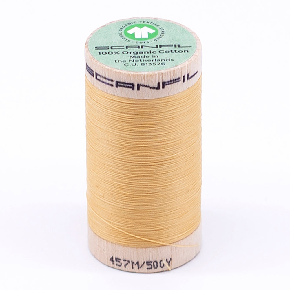 SCANFIL® 50wt Organic Pima Cotton Thread 500 yds - 4802 Cornsilk SCANFIL® 50wt Organic Pima Cotton Thread 500 yds - 4802 Cornsilk