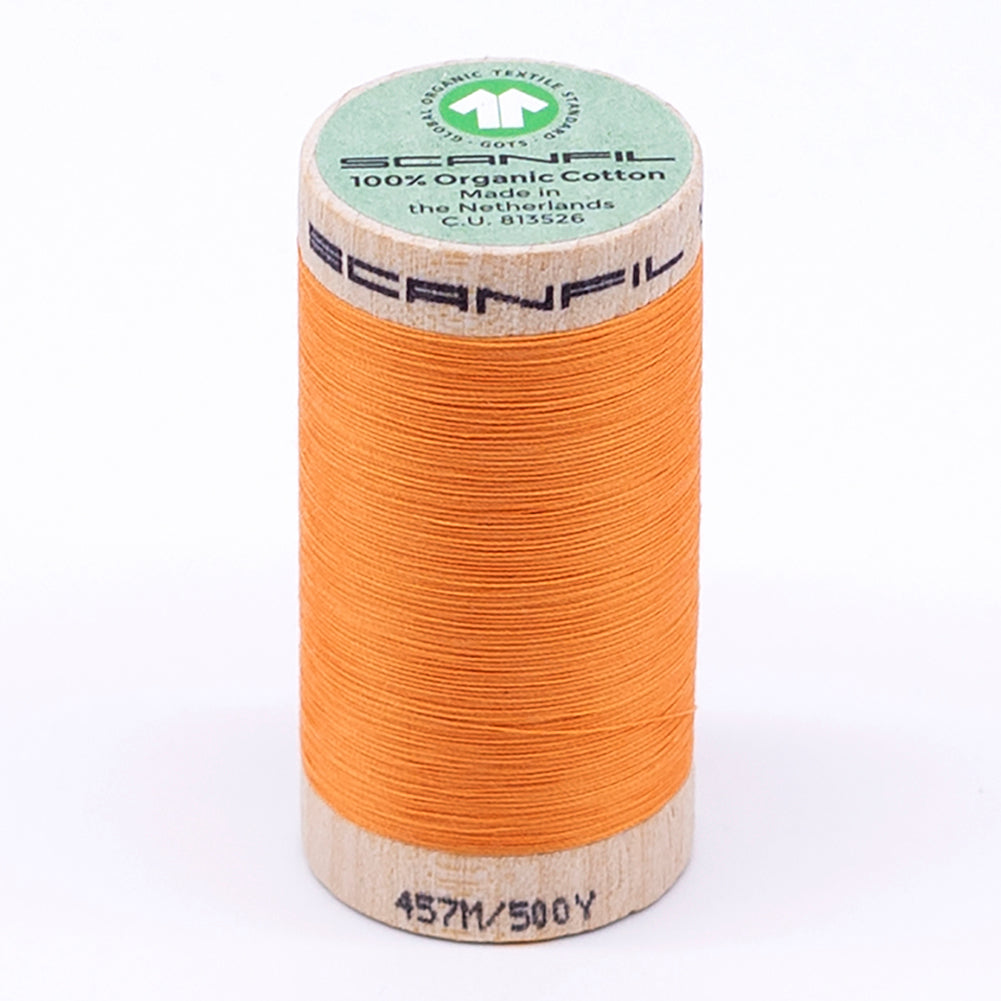SCANFIL® 50wt Organic Pima Cotton Thread 500 yds - 4804 Blazing Orange SCANFIL® 50wt Organic Pima Cotton Thread 500 yds - 4804 Blazing Orange