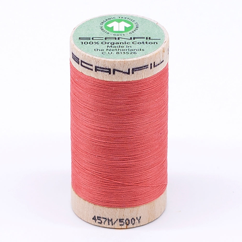 SCANFIL® 50wt Organic Pima Cotton Thread 500 yds - 4807 Burnt Coral SCANFIL® 50wt Organic Pima Cotton Thread 500 yds - 4807 Burnt Coral