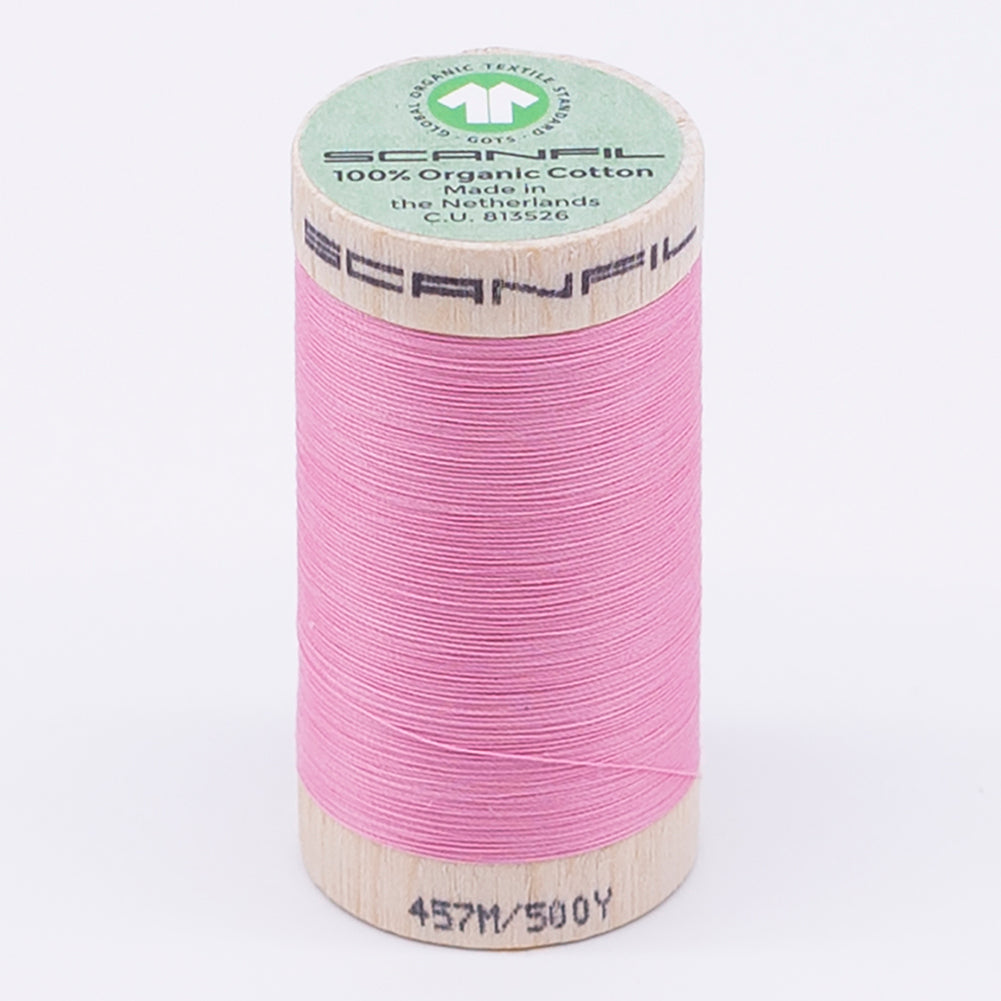 SCANFIL® 50wt Organic Pima Cotton Thread 500 yds - 4809 Candy Pink SCANFIL® 50wt Organic Pima Cotton Thread 500 yds - 4809 Candy Pink