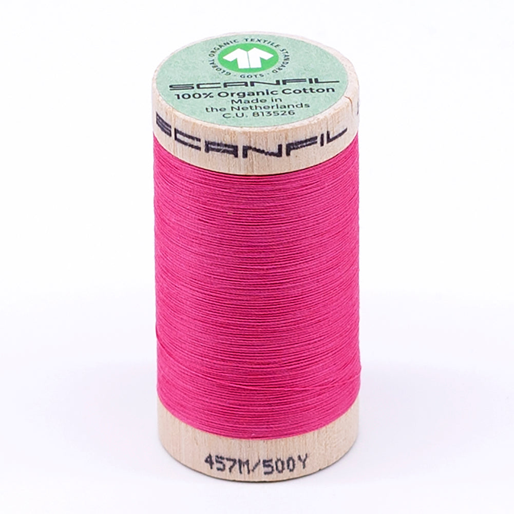 SCANFIL® 50wt Organic Pima Cotton Thread 500 yds - 4810 Pink Lemonade SCANFIL® 50wt Organic Pima Cotton Thread 500 yds - 4810 Pink Lemonade