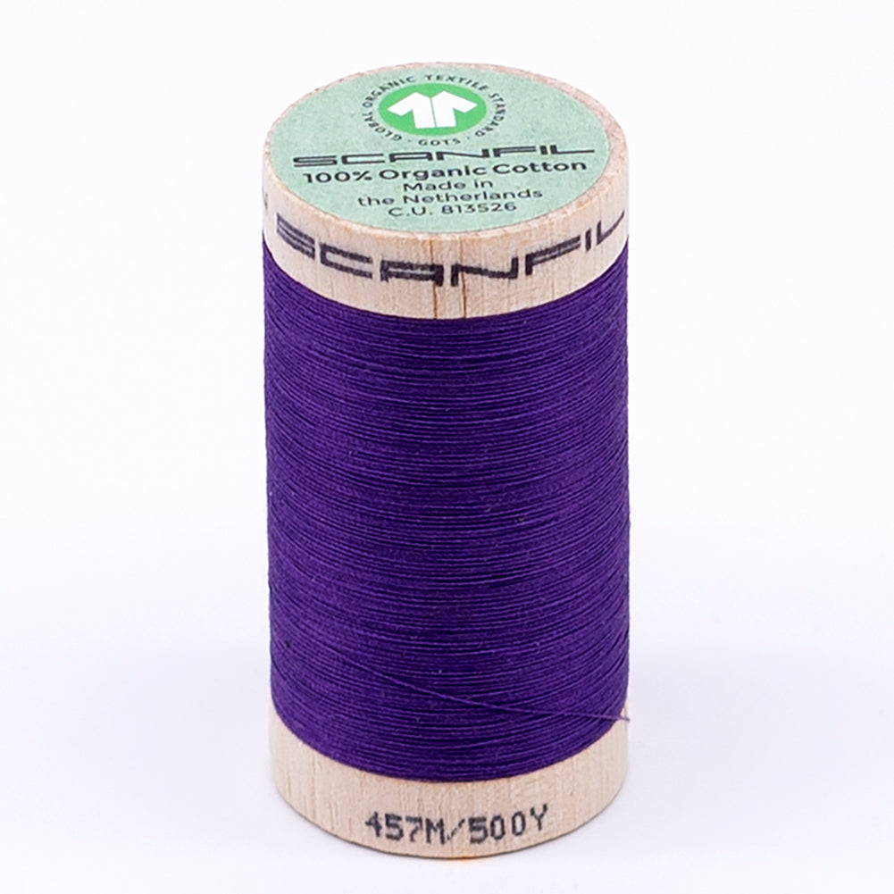 SCANFIL® 50wt Organic Pima Cotton Thread 500 yds - 4813 Royal Purple SCANFIL® 50wt Organic Pima Cotton Thread 500 yds - 4813 Royal Purple