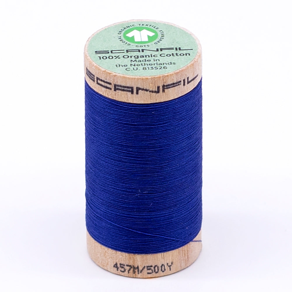 SCANFIL® 50wt Organic Pima Cotton Thread 500 yds - 4817 Nautical Blue SCANFIL® 50wt Organic Pima Cotton Thread 500 yds - 4817 Nautical Blue