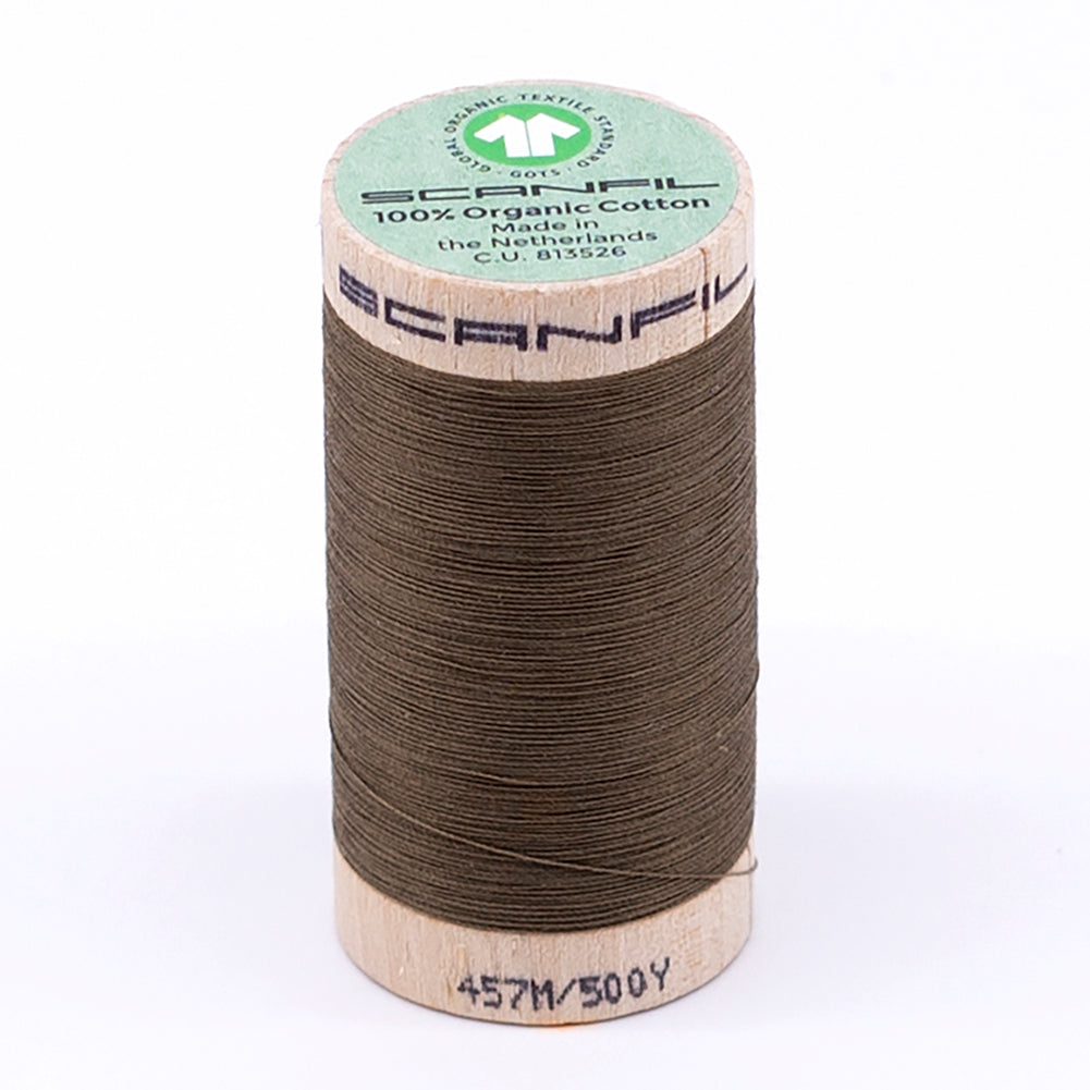SCANFIL® 50wt Organic Pima Cotton Thread 500 yds - 4824 Lead Gray SCANFIL® 50wt Organic Pima Cotton Thread 500 yds - 4824 Lead Gray