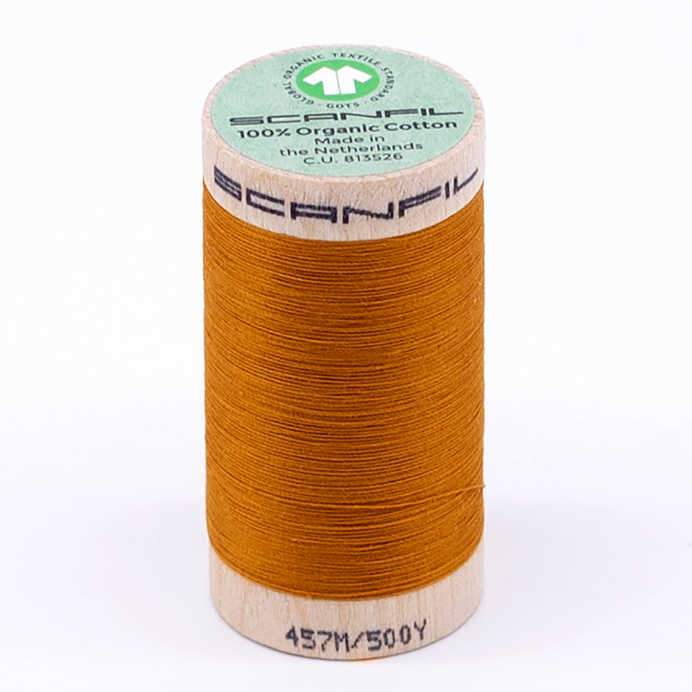 SCANFIL® 50wt Organic Pima Cotton Thread 500 yds - 4826 Sunflower SCANFIL® 50wt Organic Pima Cotton Thread 500 yds - 4826 Sunflower