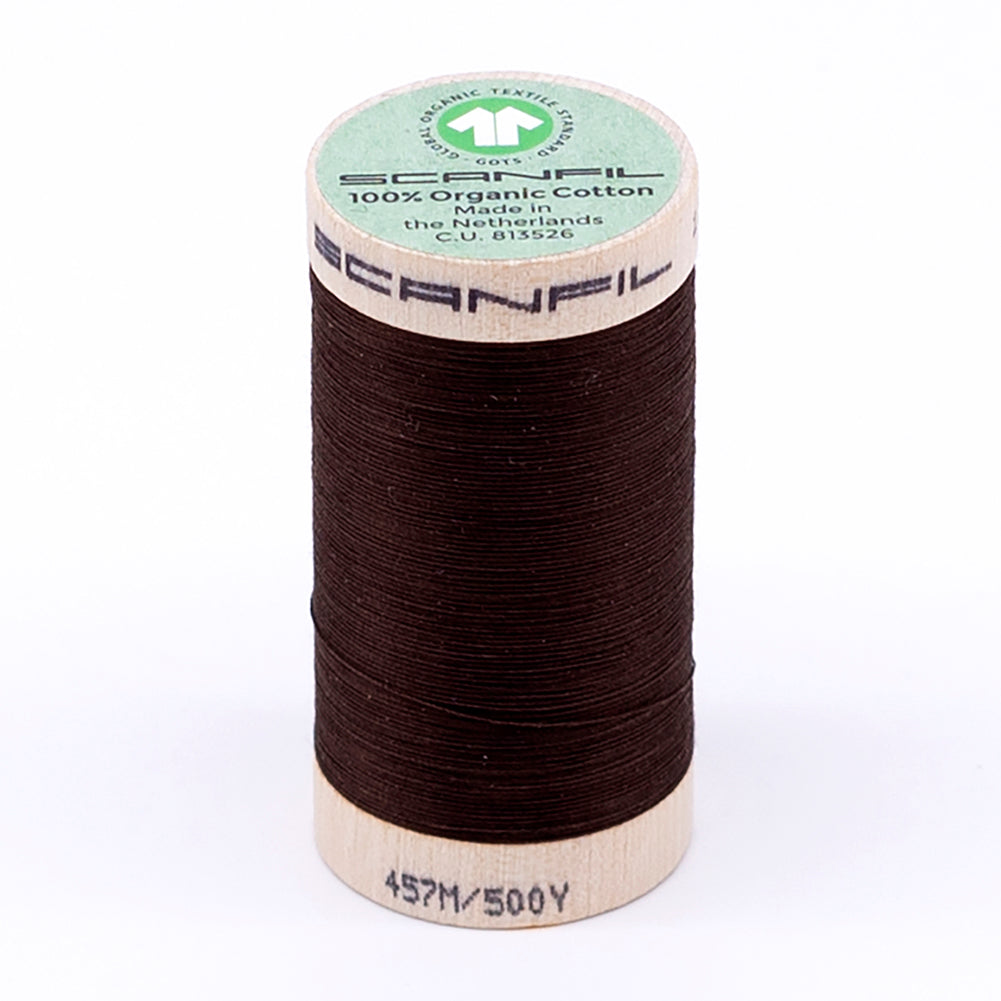 SCANFIL® 50wt Organic Pima Cotton Thread 500 yds - 4829 Cocoa Brown SCANFIL® 50wt Organic Pima Cotton Thread 500 yds - 4829 Cocoa Brown