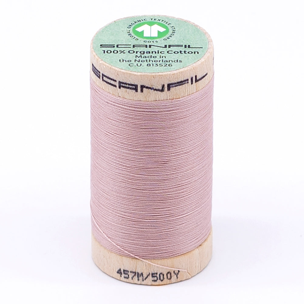 SCANFIL® 50wt Organic Pima Cotton Thread 500 yds - 4842 Rose Smoke SCANFIL® 50wt Organic Pima Cotton Thread 500 yds - 4842 Rose Smoke