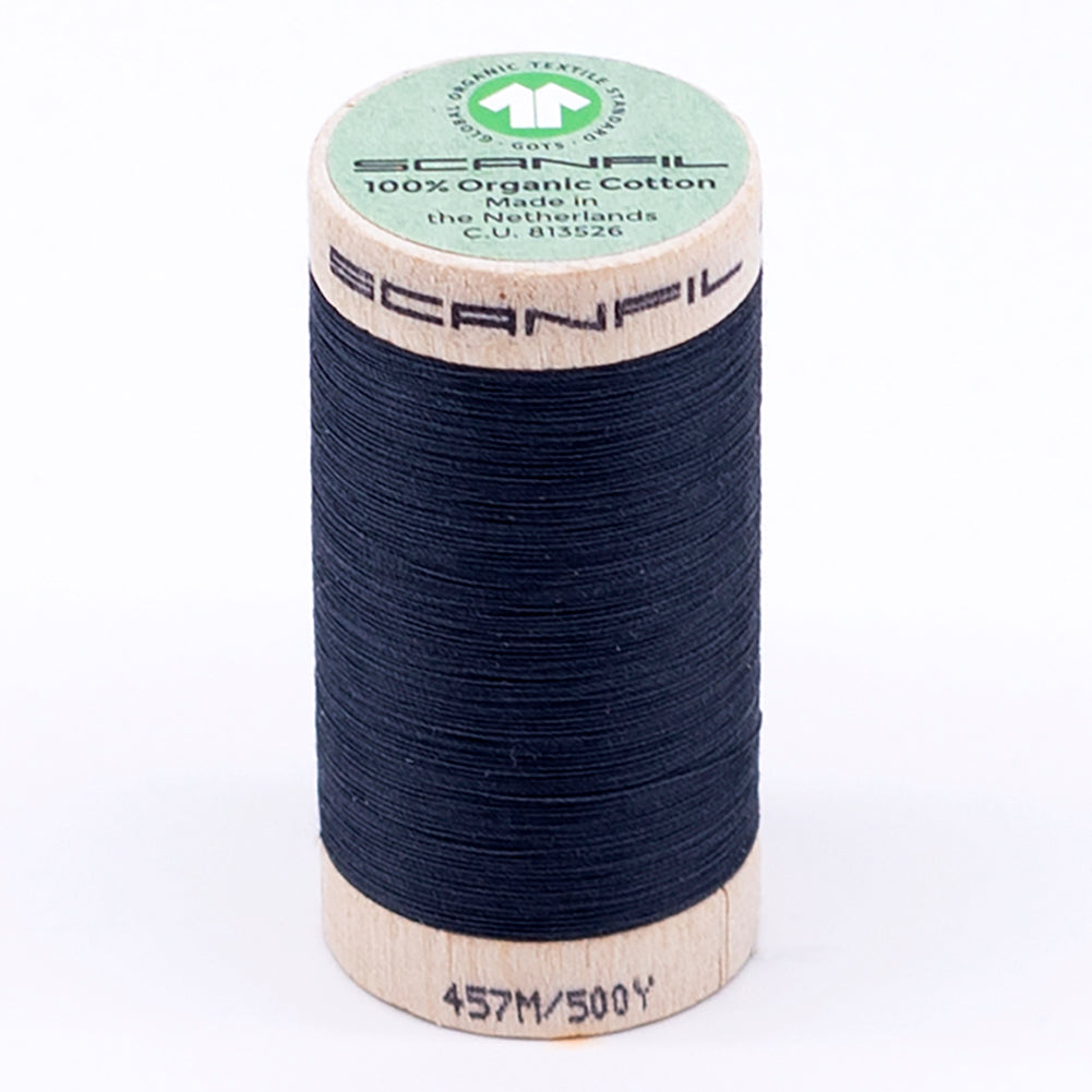SCANFIL® 50wt Organic Pima Cotton Thread 500 yds - 4846 Midnight Navy SCANFIL® 50wt Organic Pima Cotton Thread 500 yds - 4846 Midnight Navy