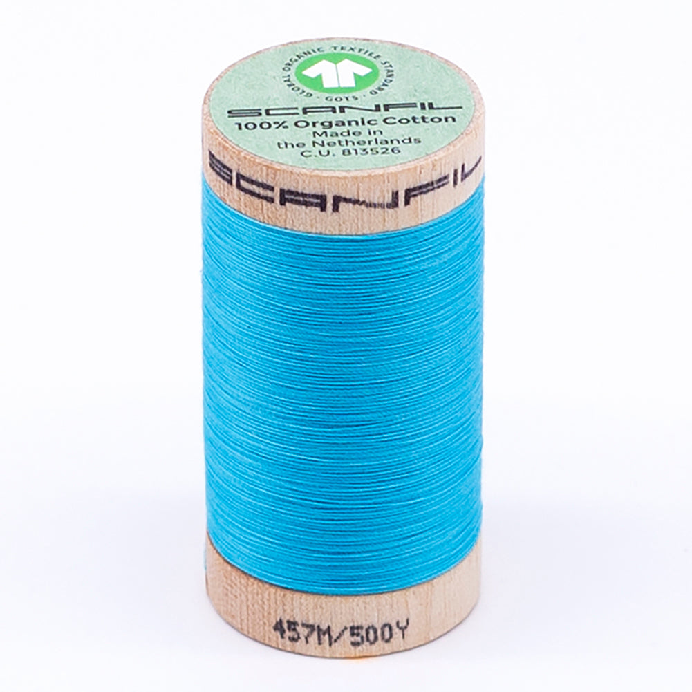 SCANFIL® 50wt Organic Pima Cotton Thread 500 yds - 4848 Blue Atoll SCANFIL® 50wt Organic Pima Cotton Thread 500 yds - 4848 Blue Atoll