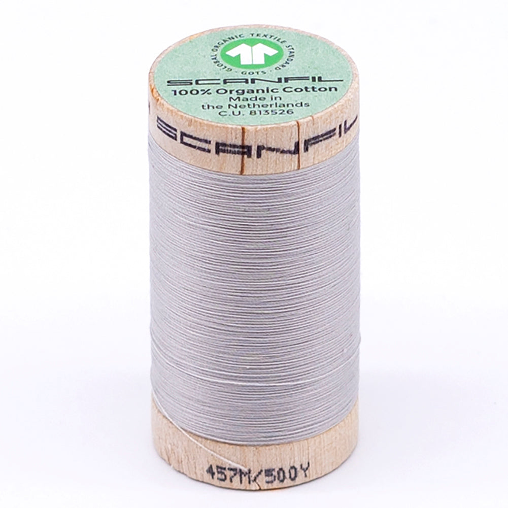 SCANFIL® 50wt Organic Pima Cotton Thread 500 yds - 4856 Silver Cloud SCANFIL® 50wt Organic Pima Cotton Thread 500 yds - 4856 Silver Cloud