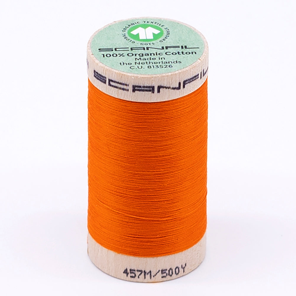 SCANFIL® 50wt Organic Pima Cotton Thread 500 yds - 4857 Tangelo SCANFIL® 50wt Organic Pima Cotton Thread 500 yds - 4857 Tangelo