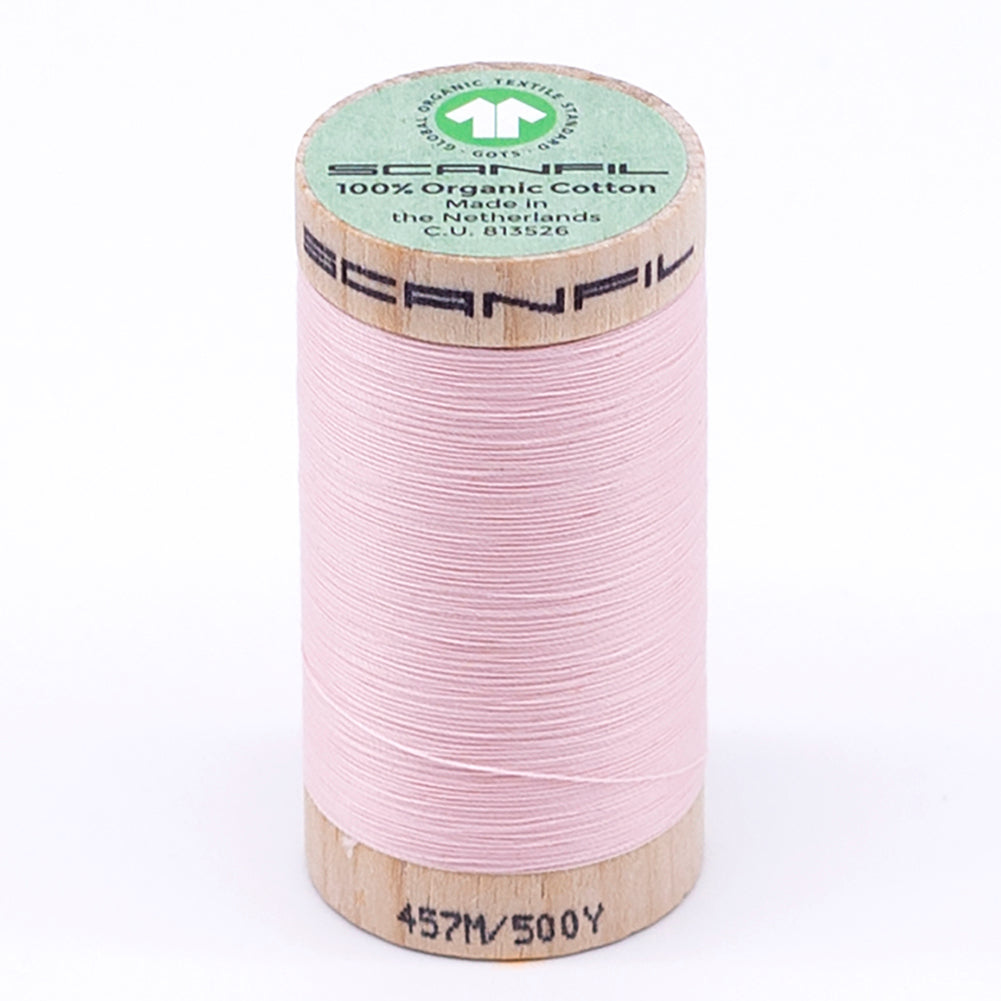 SCANFIL® 50wt Organic Pima Cotton Thread 500 yds - 4860 Crystal Pink SCANFIL® 50wt Organic Pima Cotton Thread 500 yds - 4860 Crystal Pink
