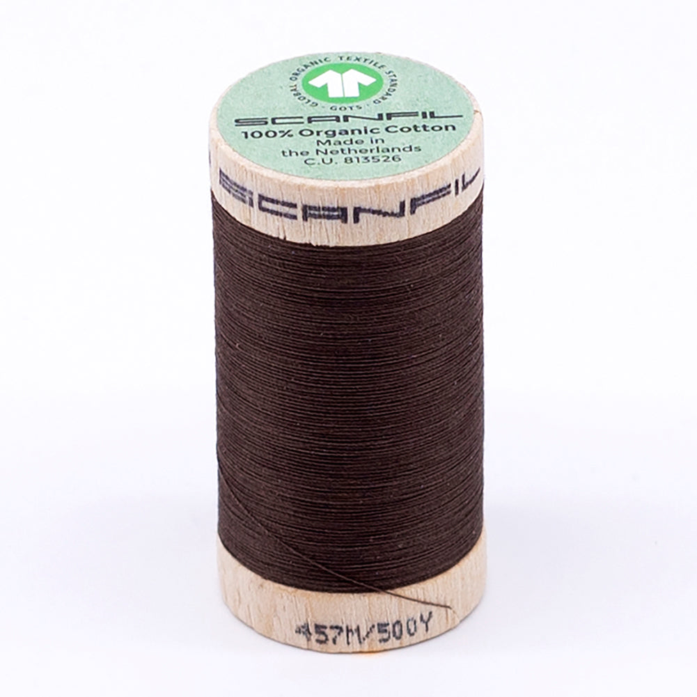 SCANFIL® 50wt Organic Pima Cotton Thread 500 yds - 4864 Coffee Liqueur SCANFIL® 50wt Organic Pima Cotton Thread 500 yds - 4864 Coffee Liqueur