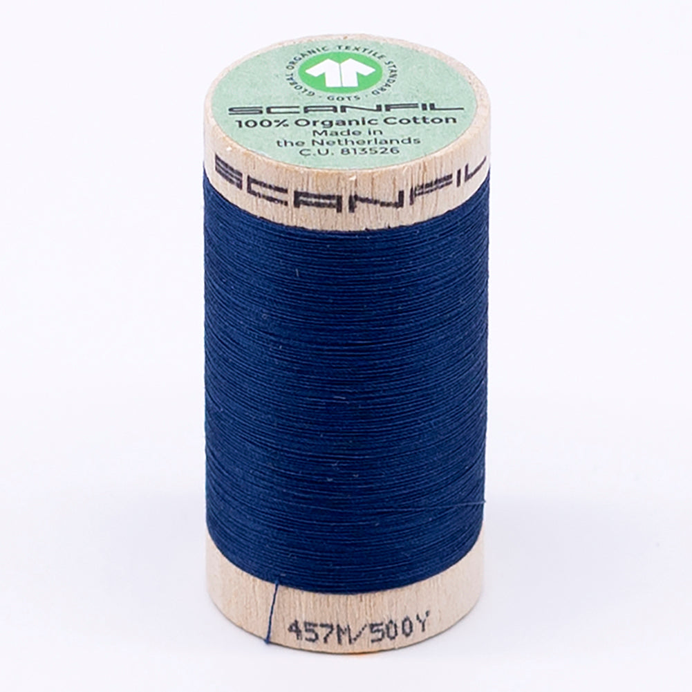 SCANFIL® 50wt Organic Pima Cotton Thread 500 yds - 4865 Sailor Blue SCANFIL® 50wt Organic Pima Cotton Thread 500 yds - 4865 Sailor Blue