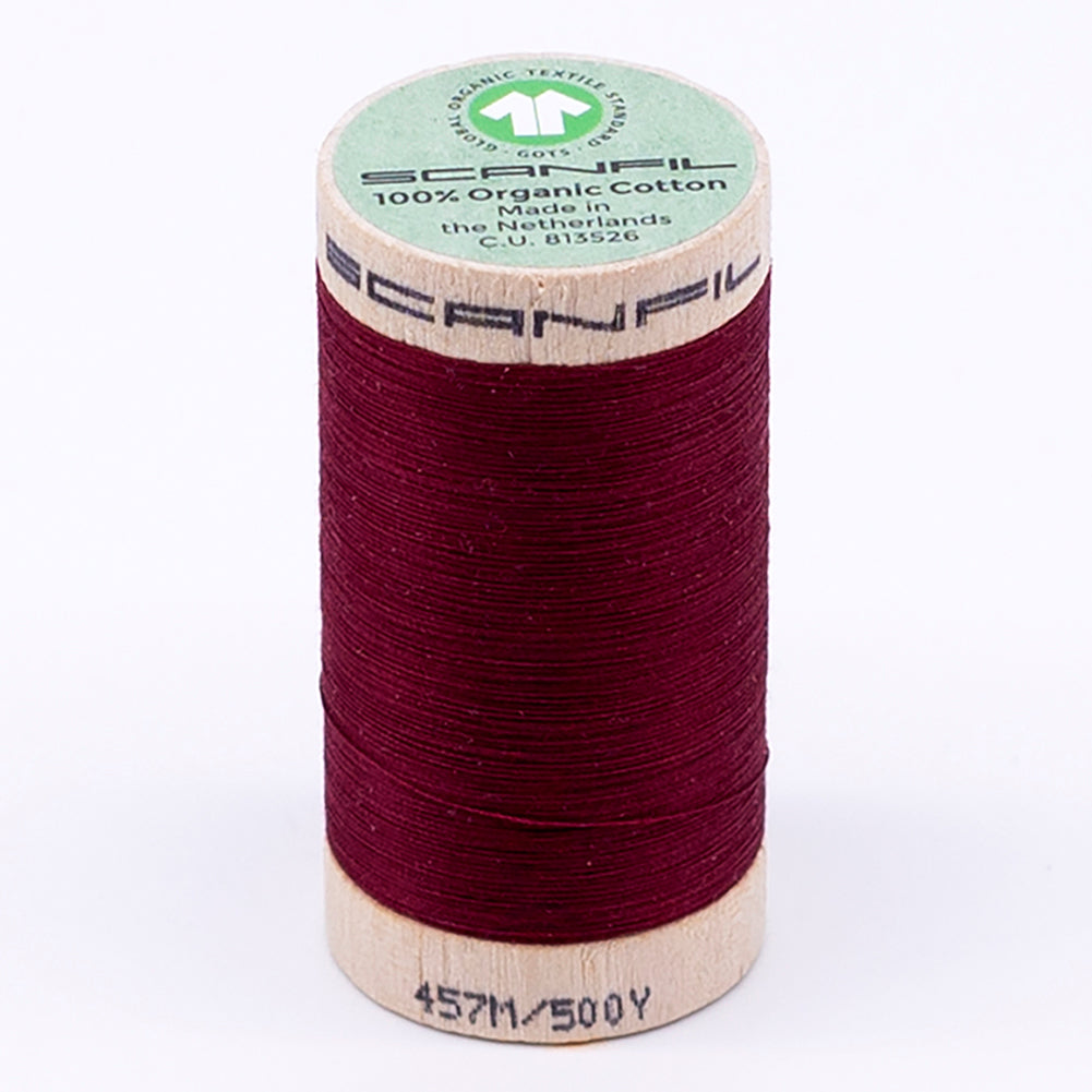 SCANFIL® 50wt Organic Pima Cotton Thread 500 yds - 4870 Rhubarb SCANFIL® 50wt Organic Pima Cotton Thread 500 yds - 4870 Rhubarb