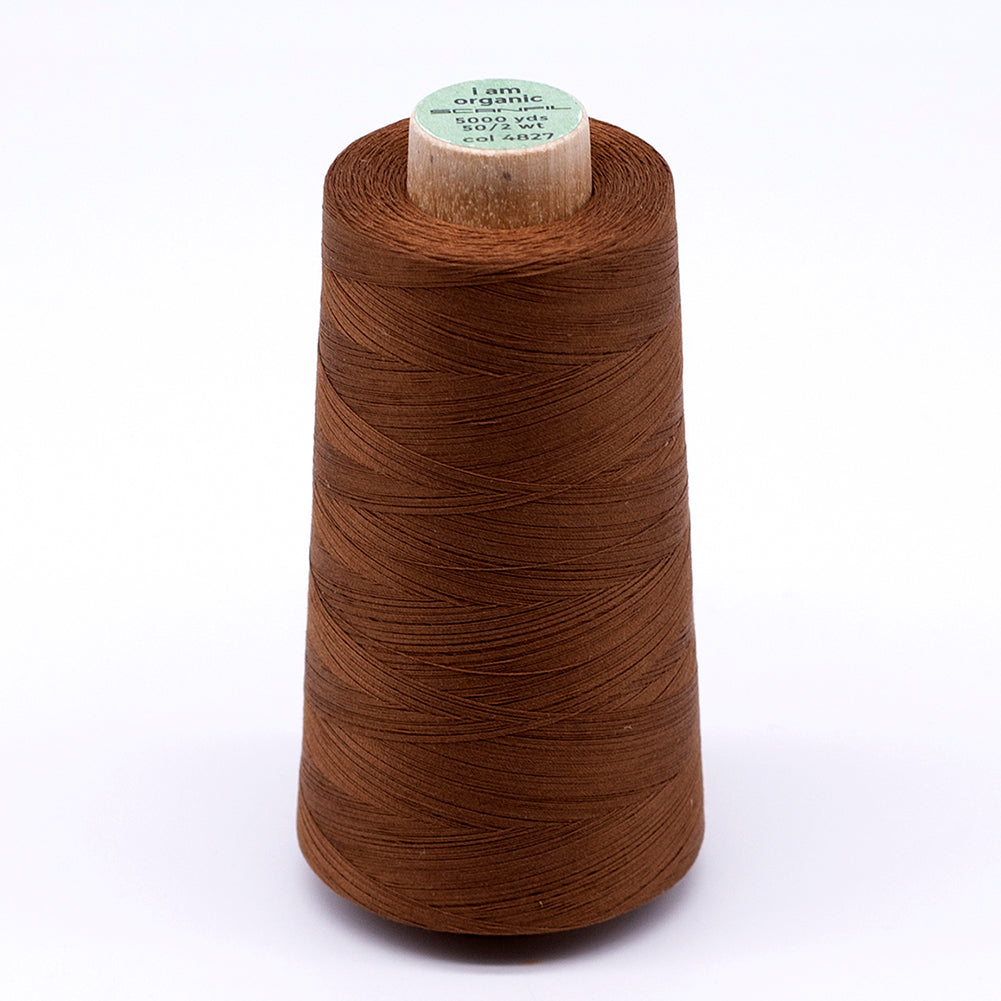 SCANFIL® 50wt Organic Pima Cotton Thread 5000 yd Cones - 4827 Cathay Spice SCANFIL® 50wt Organic Pima Cotton Thread 5000 yd Cones - 4827 Cathay Spice