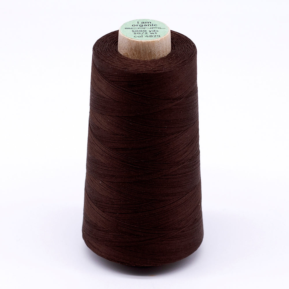 SCANFIL® 50wt Organic Pima Cotton Thread 5000 yd Cones - 4829 Cocoa Brown SCANFIL® 50wt Organic Pima Cotton Thread 5000 yd Cones - 4829 Cocoa Brown