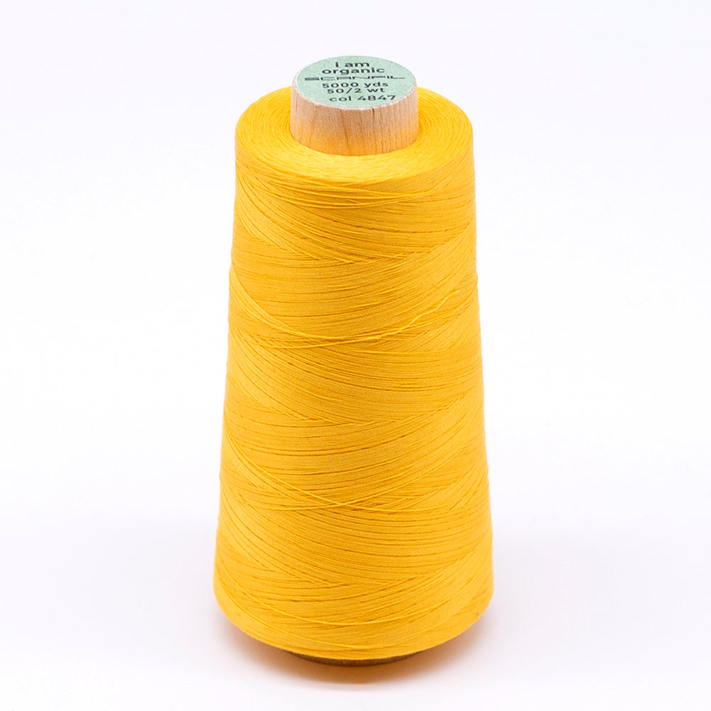 SCANFIL® 50wt Organic Pima Cotton Thread 5000 yd Cones - 4847 Banana SCANFIL® 50wt Organic Pima Cotton Thread 5000 yd Cones - 4847 Banana