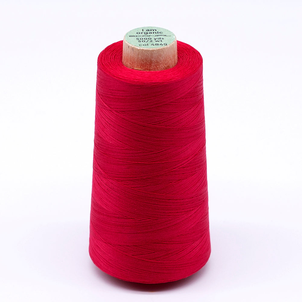 SCANFIL® 50wt Organic Pima Cotton Thread 5000 yd Cones - 4849 Watermelon SCANFIL® 50wt Organic Pima Cotton Thread 5000 yd Cones - 4849 Watermelon