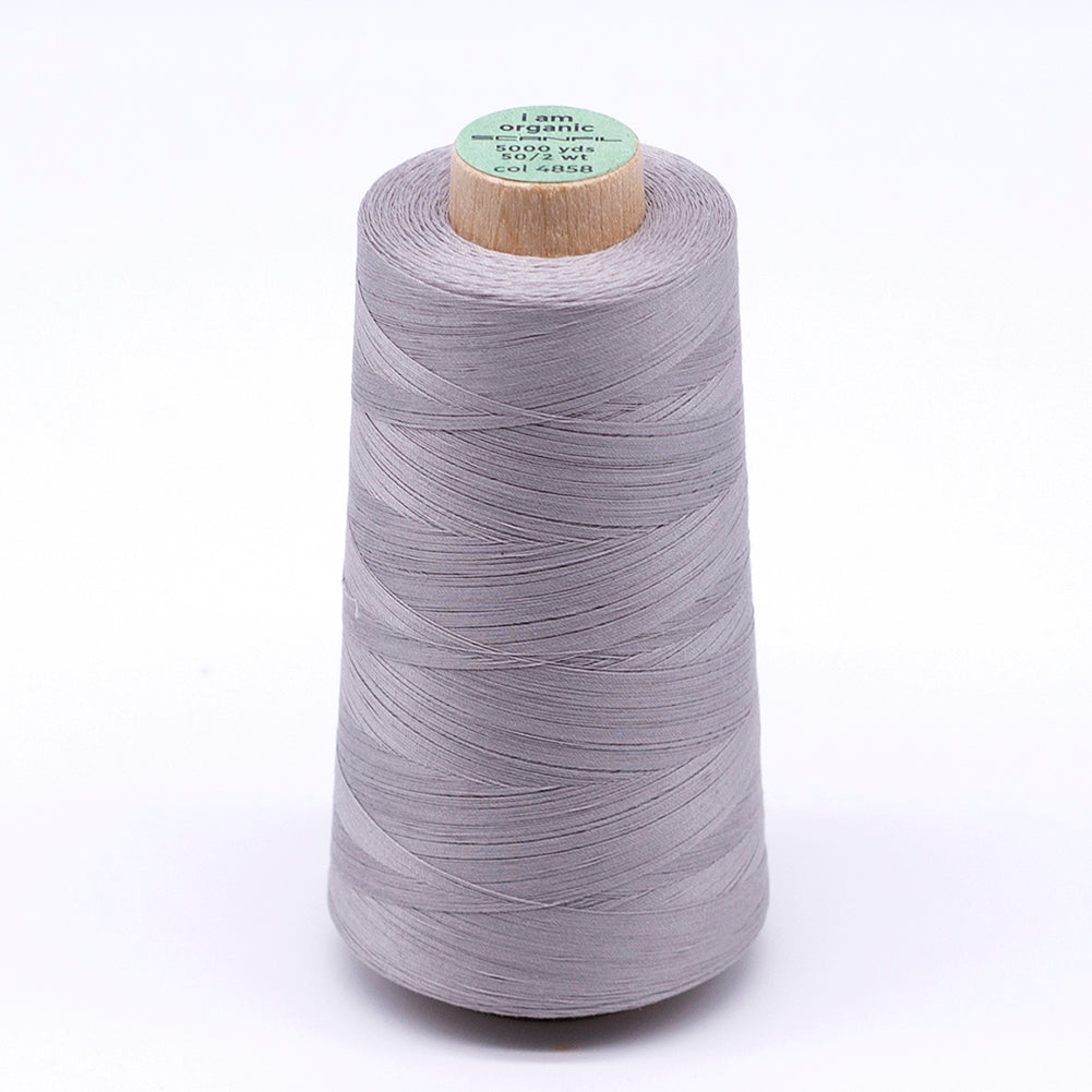 SCANFIL® 50wt Organic Pima Cotton Thread 5000 yd Cones - 4858 Dove SCANFIL® 50wt Organic Pima Cotton Thread 5000 yd Cones - 4858 Dove