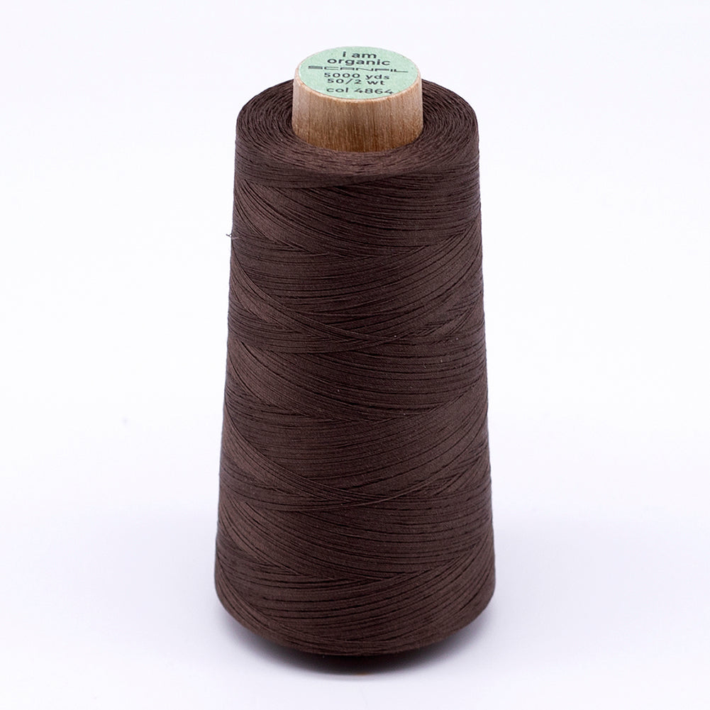 SCANFIL® 50wt Organic Pima Cotton Thread 5000 yd Cones - 4864 Coffee Liqueur SCANFIL® 50wt Organic Pima Cotton Thread 5000 yd Cones - 4864 Coffee Liqueur