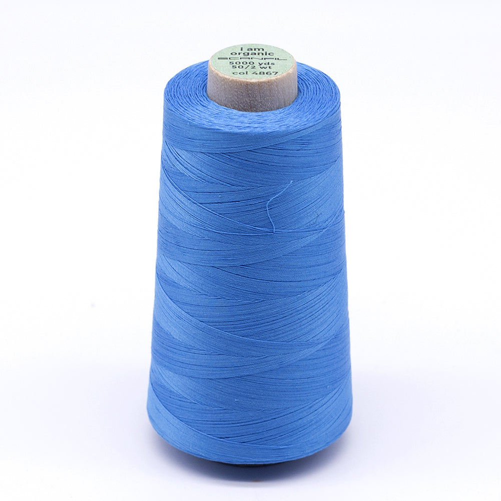 SCANFIL® 50wt Organic Pima Cotton Thread 5000 yd Cones - 4867 Swim Cap SCANFIL® 50wt Organic Pima Cotton Thread 5000 yd Cones - 4867 Swim Cap
