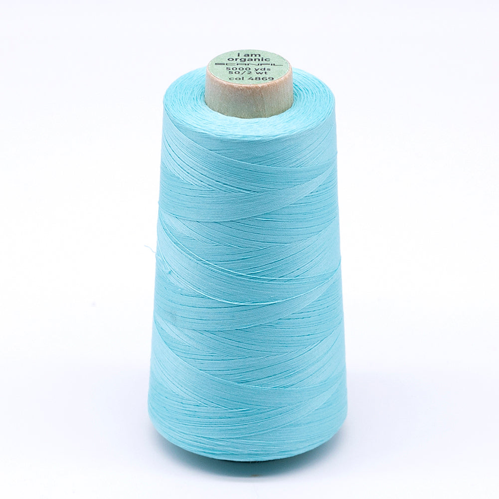 SCANFIL® 50wt Organic Pima Cotton Thread 5000 yd Cones - 4869 Limpet Shell SCANFIL® 50wt Organic Pima Cotton Thread 5000 yd Cones - 4869 Limpet Shell