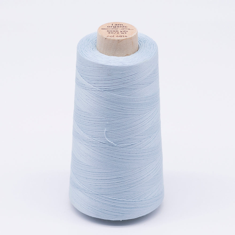 SCANFIL® 30wt Organic Pima Cotton Thread 3000 yd Cone - 4814 Winter Sky SCANFIL® 30wt Organic Pima Cotton Thread 3000 yd Cone - 4814 Winter Sky
