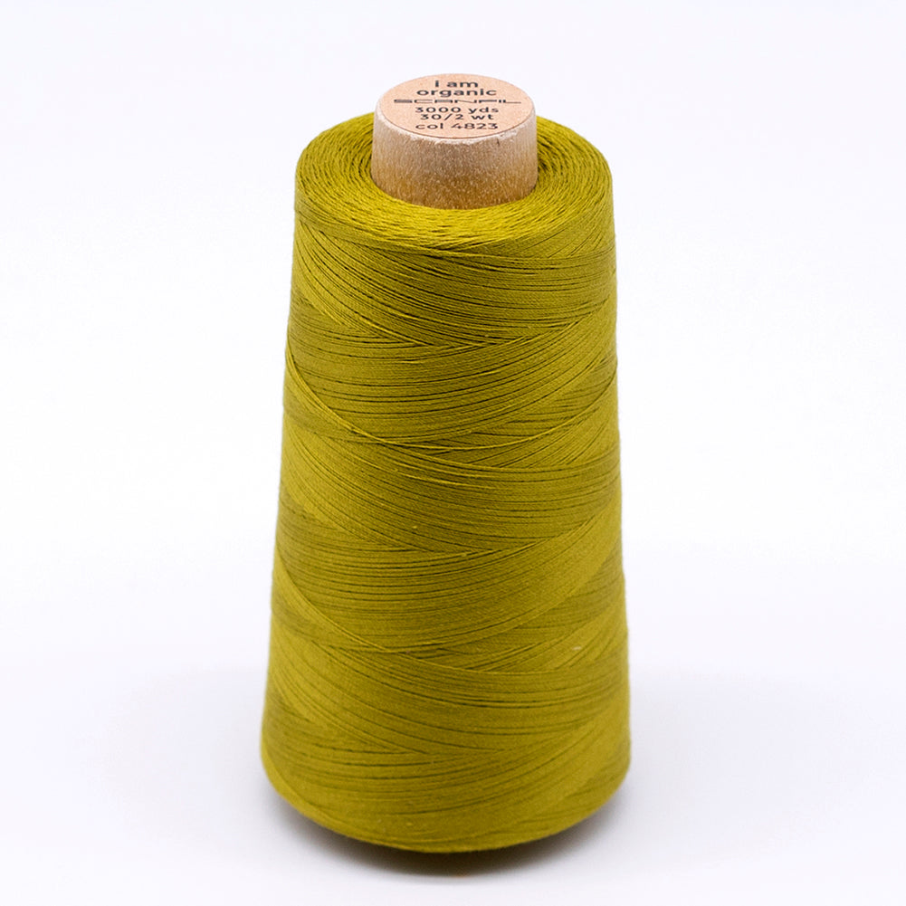 SCANFIL® 30wt Organic Pima Cotton Thread 3000 yd Cone - 4823 Green Envy SCANFIL® 30wt Organic Pima Cotton Thread 3000 yd Cone - 4823 Green Envy