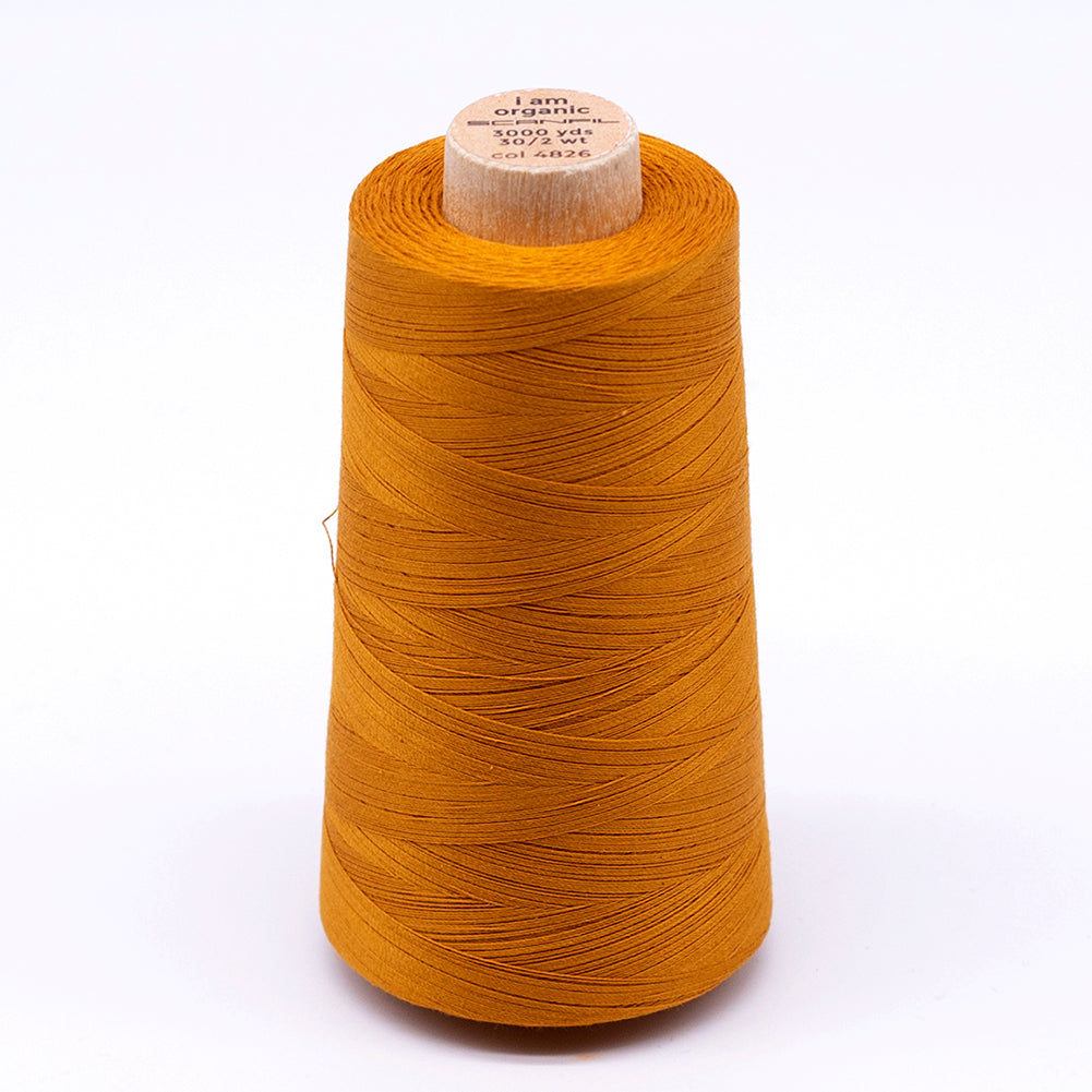 SCANFIL® 30wt Organic Pima Cotton Thread 3000 yd Cone - 4826 Sunflower SCANFIL® 30wt Organic Pima Cotton Thread 3000 yd Cone - 4826 Sunflower