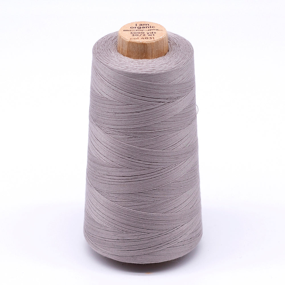 SCANFIL® 30wt Organic Pima Cotton Thread 3000 yd Cone - 4831 Chateau Gray SCANFIL® 30wt Organic Pima Cotton Thread 3000 yd Cone - 4831 Chateau Gray