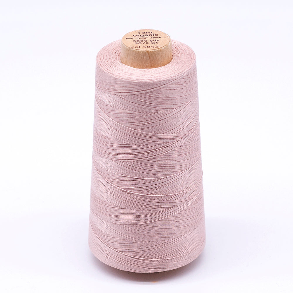 SCANFIL® 30wt Organic Pima Cotton Thread 3000 yd Cone - 4842 Rose Smoke SCANFIL® 30wt Organic Pima Cotton Thread 3000 yd Cone - 4842 Rose Smoke