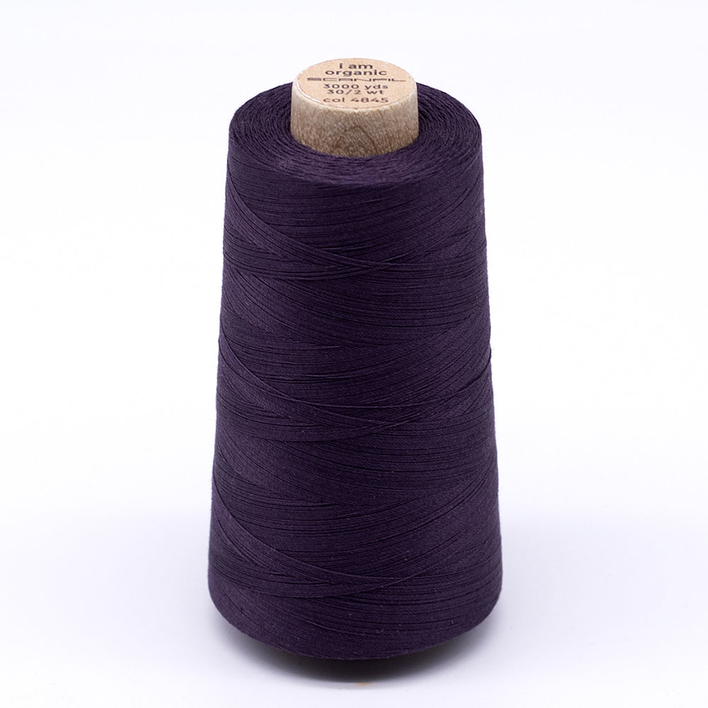 SCANFIL® 30wt Organic Pima Cotton Thread 3000 yd Cone - 4845 Plum Perfect SCANFIL® 30wt Organic Pima Cotton Thread 3000 yd Cone - 4845 Plum Perfect