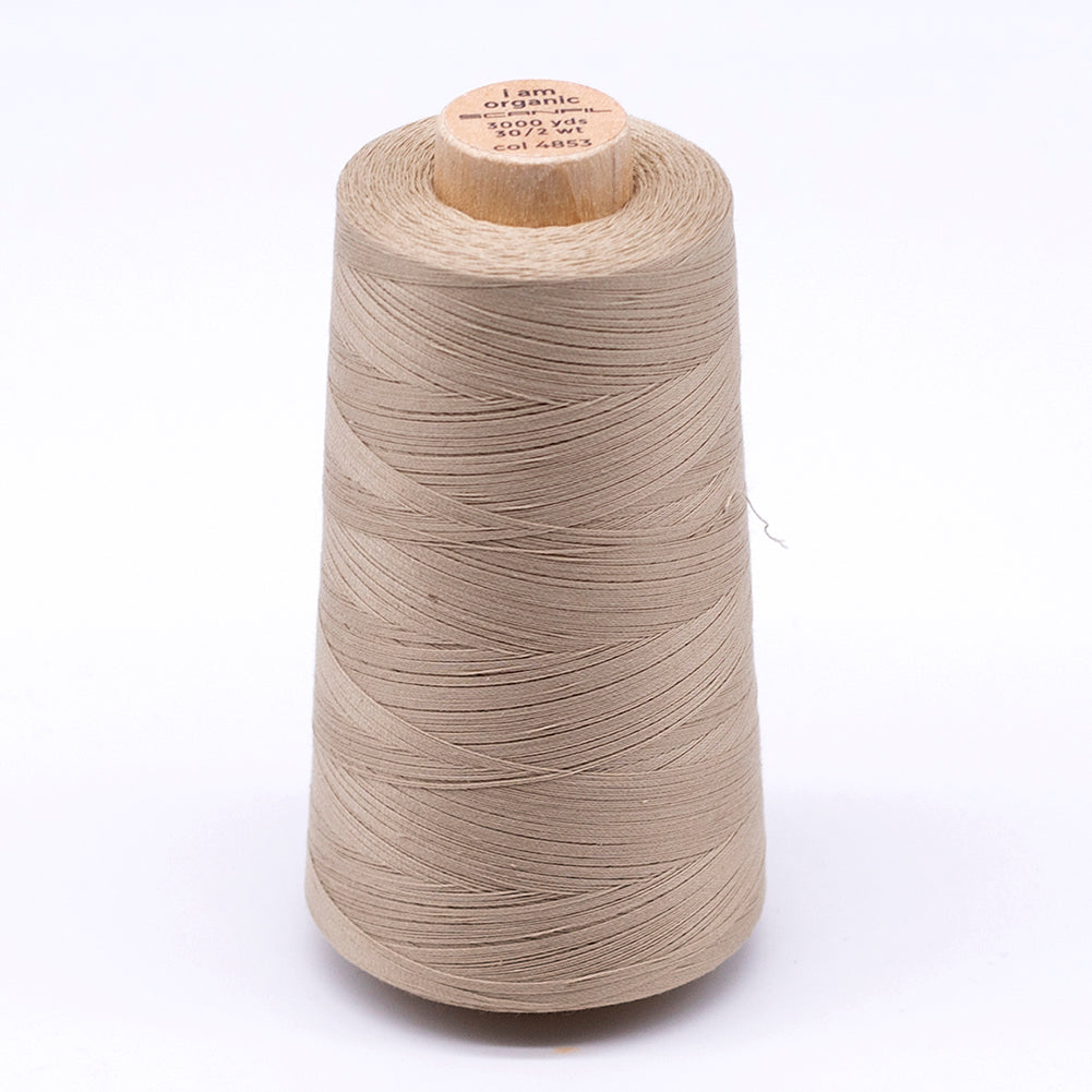 SCANFIL® 30wt Organic Pima Cotton Thread 3000 yd Cone - 4853 Safari SCANFIL® 30wt Organic Pima Cotton Thread 3000 yd Cone - 4853 Safari