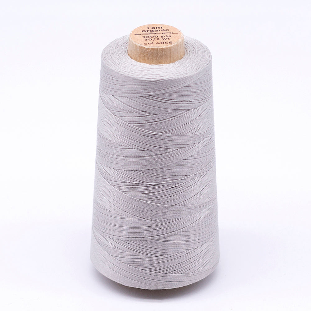 SCANFIL® 30wt Organic Pima Cotton Thread 3000 yd Cone - 4856 Silver Cloud SCANFIL® 30wt Organic Pima Cotton Thread 3000 yd Cone - 4856 Silver Cloud