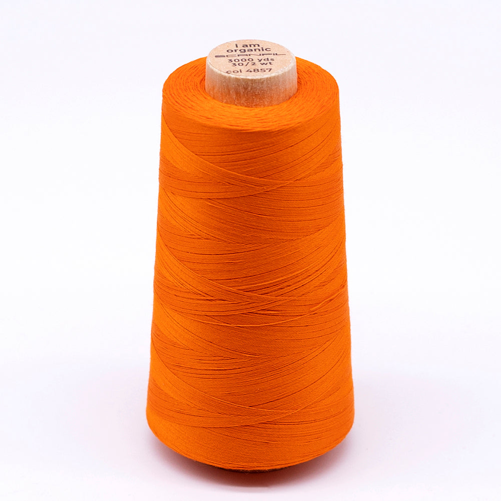 SCANFIL® 30wt Organic Pima Cotton Thread 3000 yd Cone - 4857 Tangelo SCANFIL® 30wt Organic Pima Cotton Thread 3000 yd Cone - 4857 Tangelo