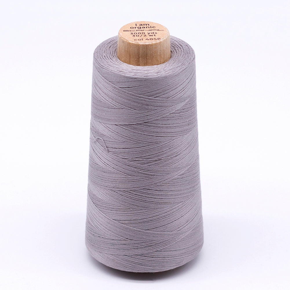 SCANFIL® 30wt Organic Pima Cotton Thread 3000 yd Cone - 4858 Dove SCANFIL® 30wt Organic Pima Cotton Thread 3000 yd Cone - 4858 Dove