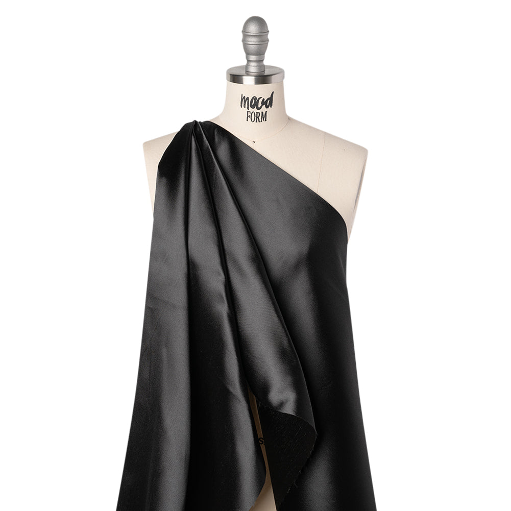 Polyester and Cotton Zibeline - Black Drape Polyester and Cotton Zibeline - Black Drape