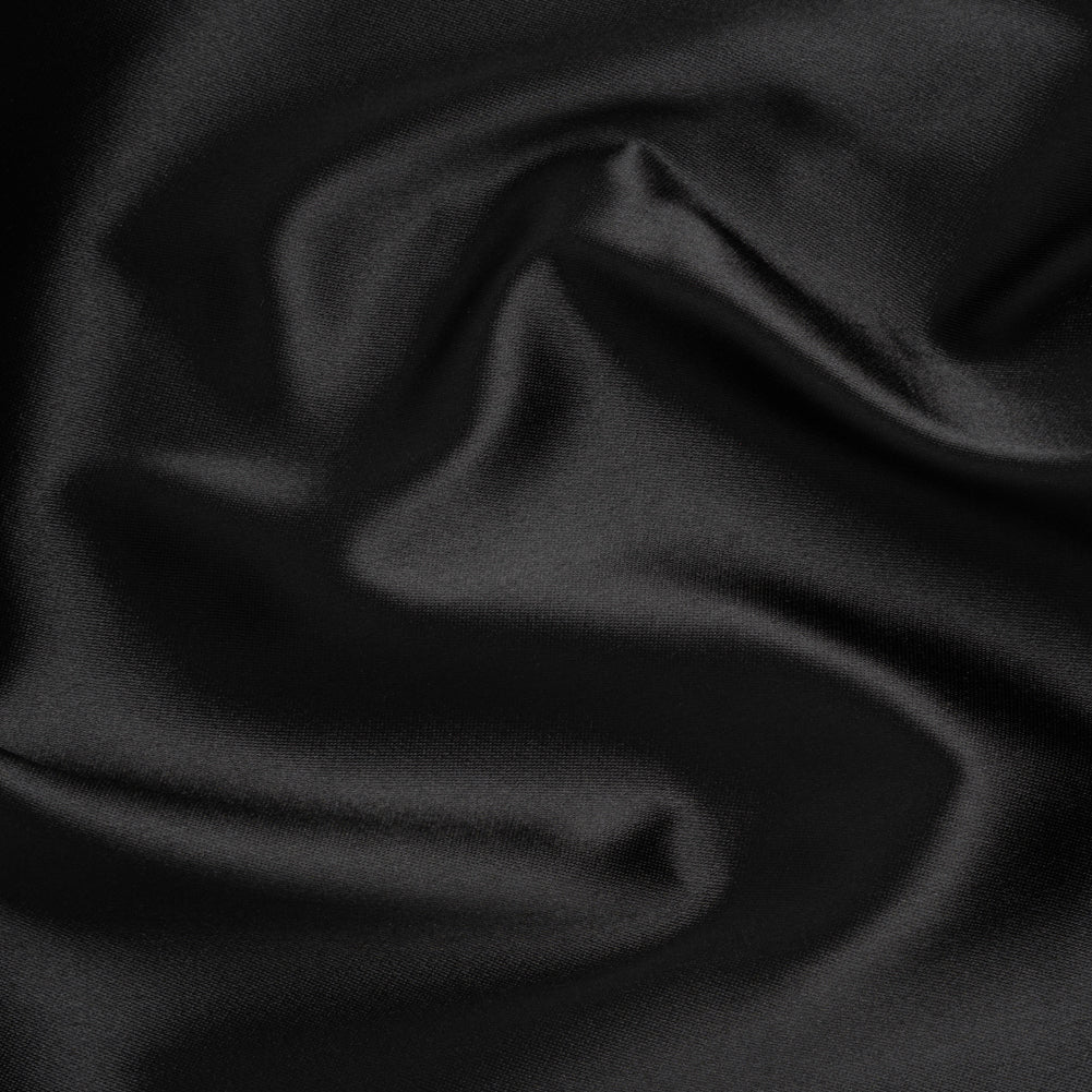 Polyester and Cotton Zibeline - Black Polyester and Cotton Zibeline - Black