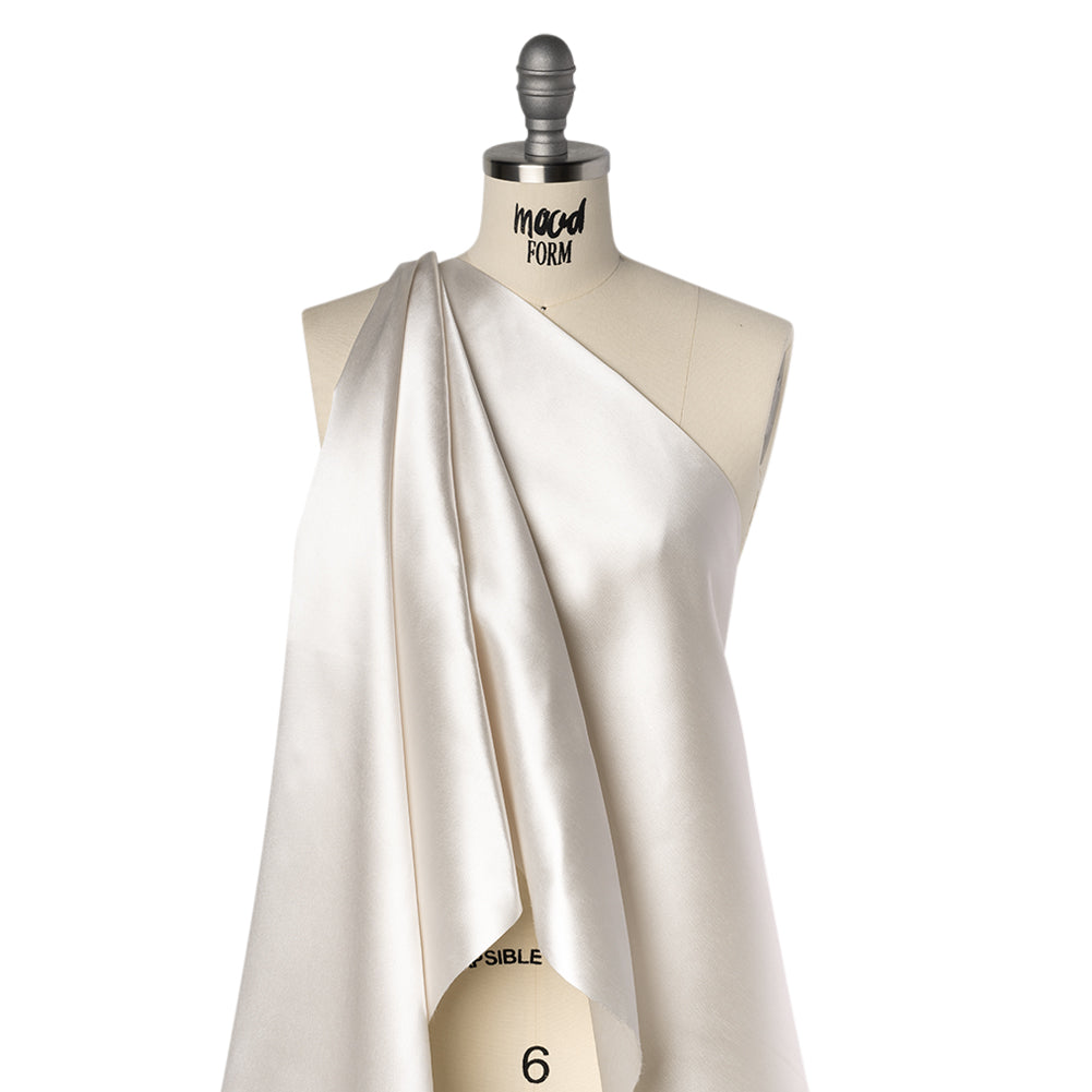 Polyester and Cotton Zibeline - Off White - Folded Polyester and Cotton Zibeline - Off White - Folded