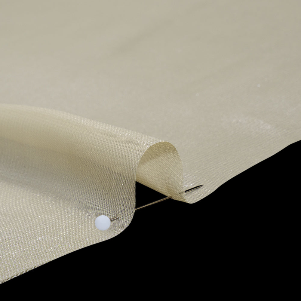 Liquid Sheen Metallic Polyester Chiffon - Silver on Gold - Liquid Sheen Chiffon Collection Liquid Sheen Metallic Polyester Chiffon - Silver on Gold - Liquid Sheen Chiffon Collection