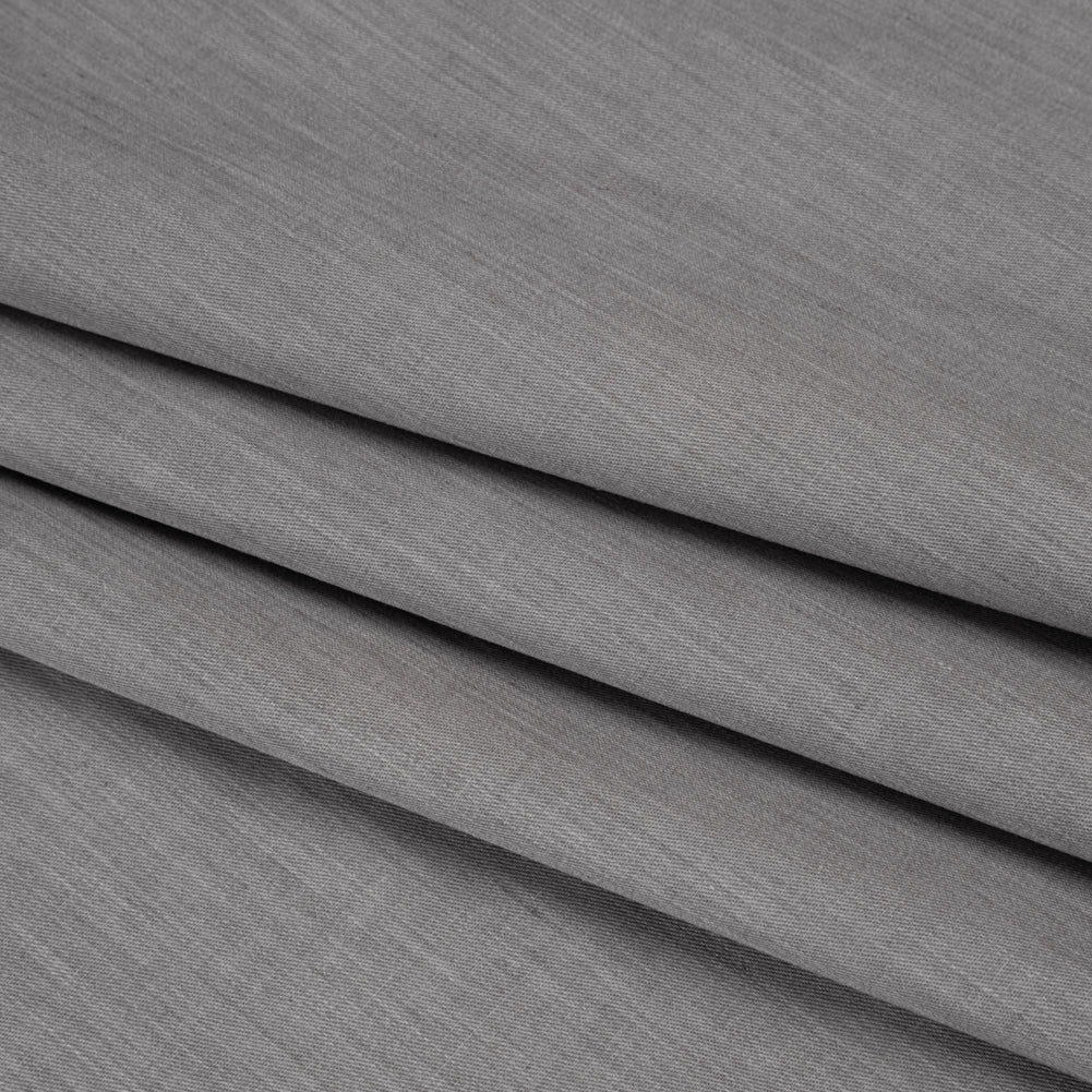 Polyester and Cotton Twill Shirting - Heathered Gray - Deadstock Polyester and Cotton Twill Shirting - Heathered Gray - Deadstock