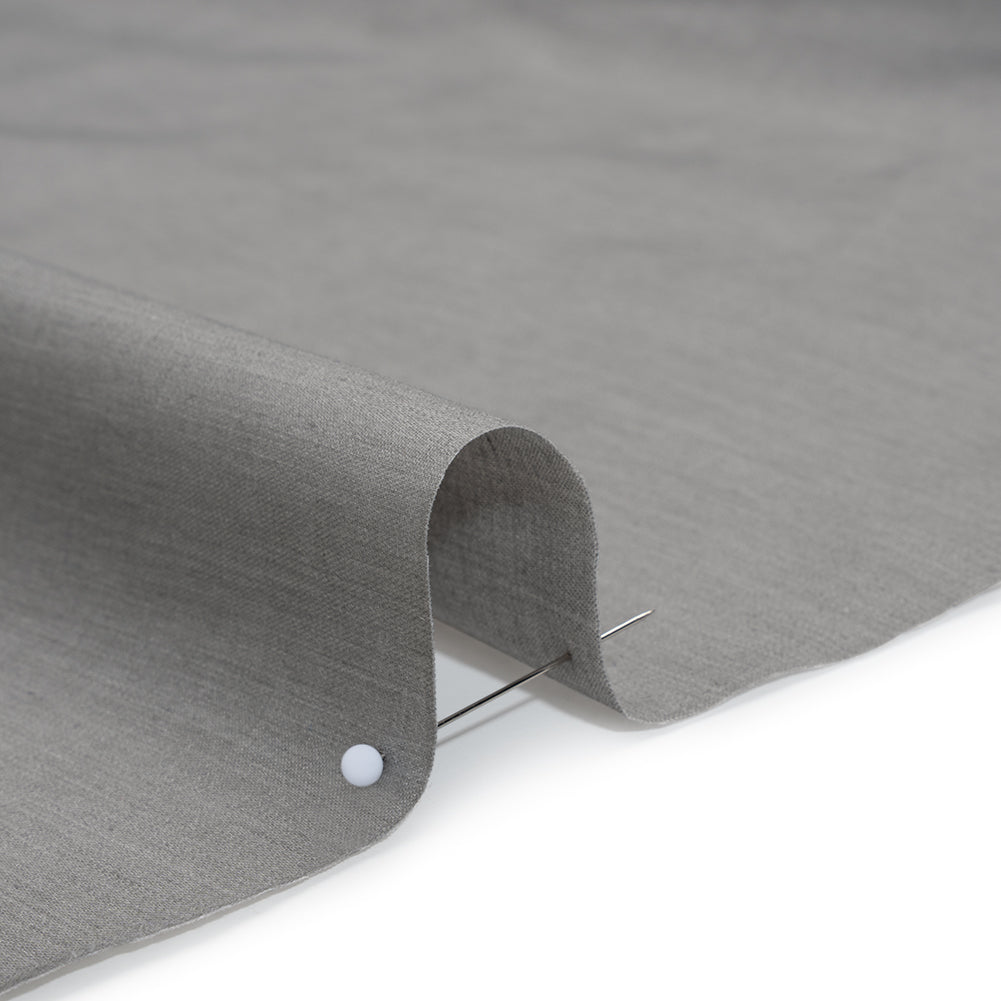 Cotton Twill Chambray Shirting - Gray - Deadstock Cotton Twill Chambray Shirting - Gray - Deadstock