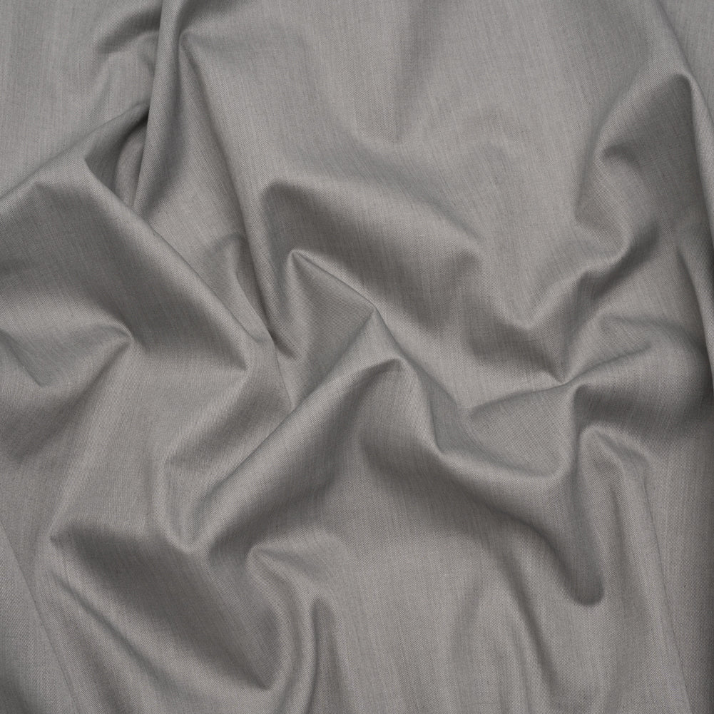 Cotton Twill Chambray Shirting - Gray - Deadstock Cotton Twill Chambray Shirting - Gray - Deadstock